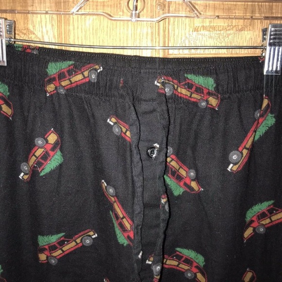 STAFFORD Mens Pajama Set Sz M Cotton Holiday Christmas Rare Station Wagon - Picture 7 of 8